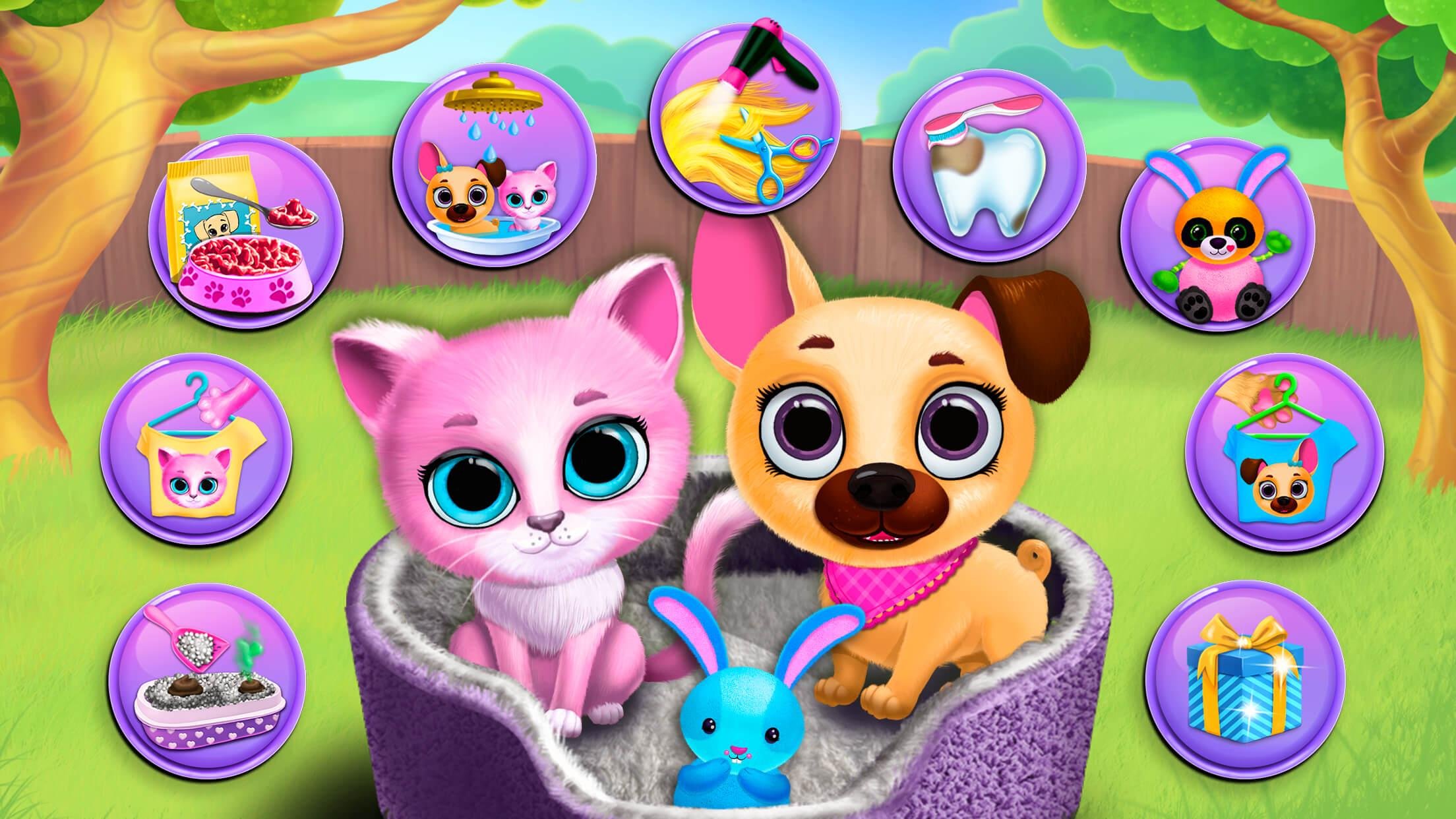 Кинито пэт друзья навсегда. Игра Кики Фифи. Игра Pet friends. Мобильные игры с питомцами. Кошка Кики и собака Фифи.